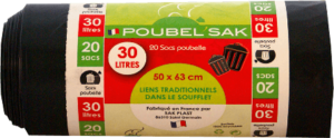 Sacs poubelle 30 litres noir